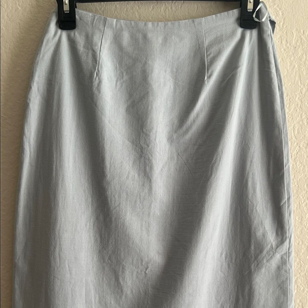 NWOT All Row Light Blue Split Front Skirt in Size S - Picture 6 of 13